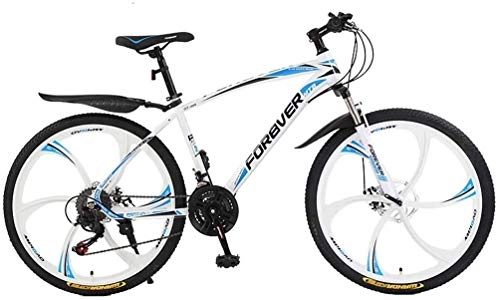 Mountain Bike : GQQ Variable Speed Bicycle, Adults 24 inch Mountain Bike Dual Disc Brakes City Road Bike, Trail Highcarbon Steel Snow Bikes, Mens Variable Speed, B, 30 Speed, D