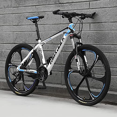 Mountain Bike : GREAT 21 / 24 / 27 Speed Mountain Bike, Student Bicycle Outdoors Sport Road Bikes 26 Inch Mountain Bike Full Suspension Bicycle Dual Disc Brake MTB(Size:21 speed, Color:Blue)