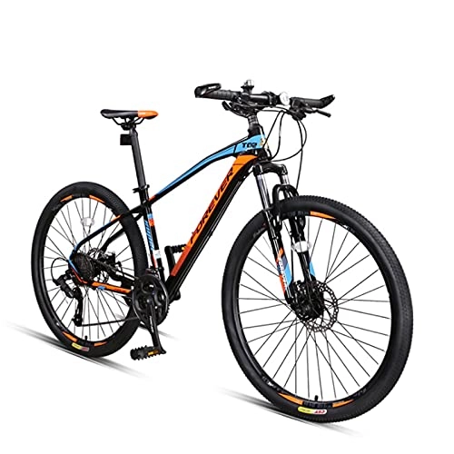 Mountain Bike : GREAT 26”Adult Mountain Bike, 27 Speed Spokes Wheel Bicycle Aluminum Alloy Frame Dual Disc Brakes For Riders With A Height Of 155-185CM(Size:27 speed, Color:B)