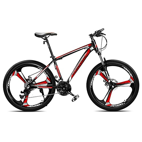 Mountain Bike : GREAT 26 Inch Mountain Bike, Student Bicycle 27 Speed Double Disc Brake Full Suspension Bike Aluminum Alloy Frame Road Bikes For Outdoor Sports(Size:27 speed, Color:Black)