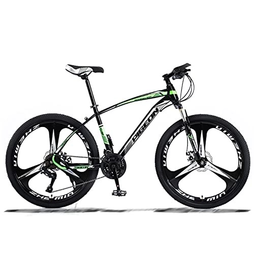 Mountain Bike : GREAT 26 Inches Mountain Bikes, Man Woman Road Bike 21 Speed Bicycle Dual Disc Brake Bike Thick Anti-skid Wear-resistant Tires Commuter Bike(Color:B)