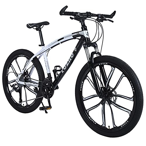 Mountain Bike : GREAT Adult Mountain Bike, 26-Inch Wheels Mens / Womens 21 Speed Dual Suspension Road Bicycle Carbon Steel Student Bicycle(Size:21speed, Color:Nero)