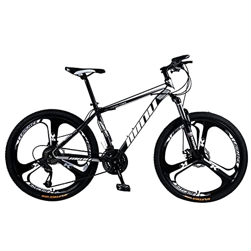 Mountain Bike : GREAT Mountain Bike, 26 Inches Anti-slip Grip Bike High-carbon Steel MTB Bicycle 3-Spoke Wheels Dual Suspension Bicycle For Men And Women 160-185CM(Size:24 speed, Color:Black)