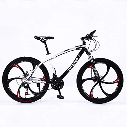 Mountain Bike : GREAT Outdoor Mountain Bike, Variable Speed Bicycle 26 Inch Wheels Student Bicycle Double Disc Brake Carbon Steel Bike Suitable For People Of 160-185CM(Size:21speed, Color:White)