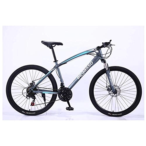 Mountain Bike : GUONING-L Bicycle Outdoor sports 26'' Aluminum Mountain Bike with 17'' Frame DiscBrake 2130 Speeds, Front Suspension Bikes (Color : Grey, Size : 30 Speed)