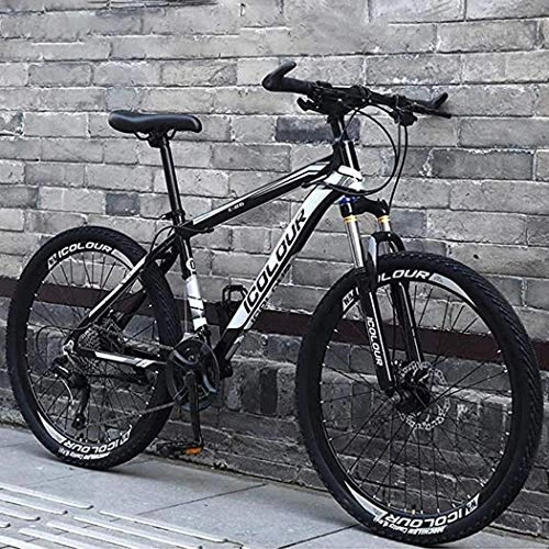 Mountain Bike : GWFVA 26" 21-Speed for Adult, Lightweight Aluminum Full Suspension Frame, Mountain Bicycles Suspension Fork, Disc Brake