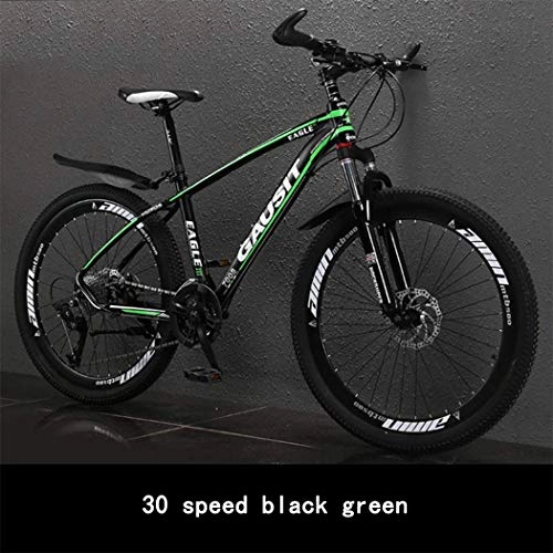 Mountain Bike : GWFVA 27 Speed 26 Inch with Double Disc Brake U Type Front Fork Shock Anti-Slip Ultra-Light Aluminum Alloy Frame Adults Bicycles