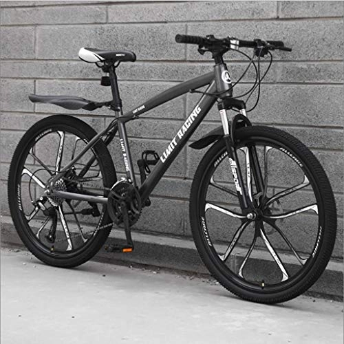 Mountain Bike : GXQZCL-1 26inch Mountain Bike, Carbon Steel Frame Hardtail Mountain Bicycle, Dual Disc Brake and Front Suspension MTB Bike (Color : A, Size : 27-speed)