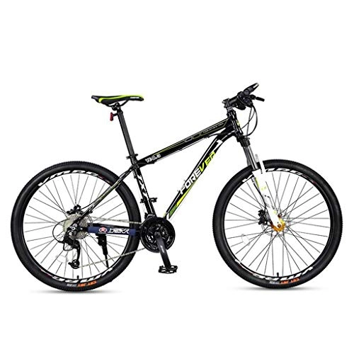 Mountain Bike : GXQZCL-1 Mountain Bike, Aluminium Alloy Frame Bicycles, Double Disc Brake and Front Fork, 26inch Spoke Wheel, 27 Speed MTB Bike (Color : B)