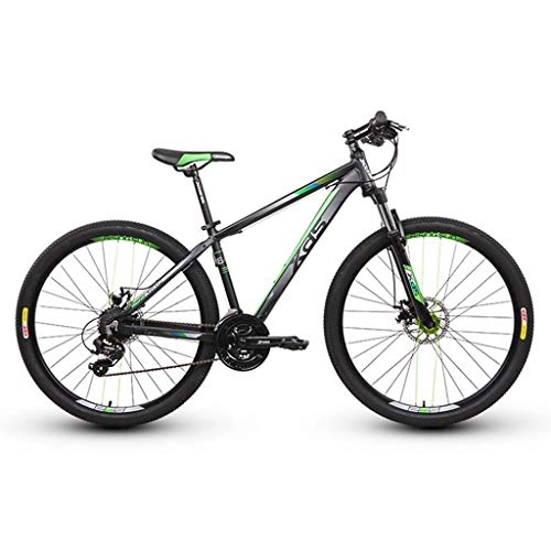 Mountain Bike : GXQZCL-1 Mountain Bike, Aluminium Alloy Frame Bicycles, Double Disc Brake and Front Suspension, 27.5inch Spoke Wheel, 24 Speed MTB Bike (Color : B)