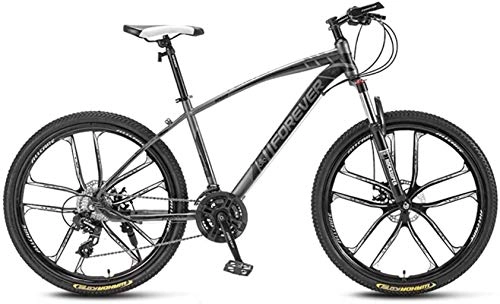 Mountain Bike : HongLianRiven Bicycle Bikes 26 Inch Wheels, Off-Road Bicycle, High-Carbon Steel Frame, Shock-Absorbing Front Fork, Double Disc Brake, Road Bicycles 5-25 (Color : B, Size : 27 speed)