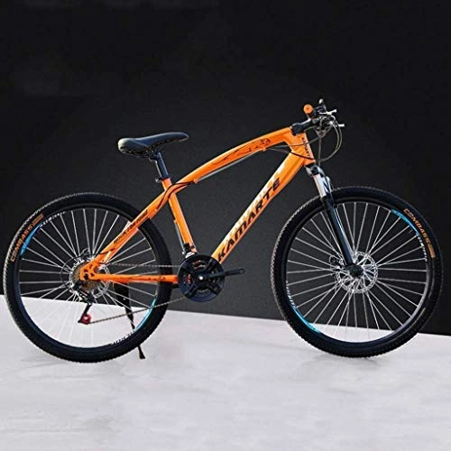 Mountain Bike : HongLianRiven BMX 26 Inch Mountain Bikes, High-Carbon Steel Hard Tail Bicycle, Lightweight Bicycle with Adjustable Seat, Double Disc Brake, Spring Fork, F, 24 speed 6-11