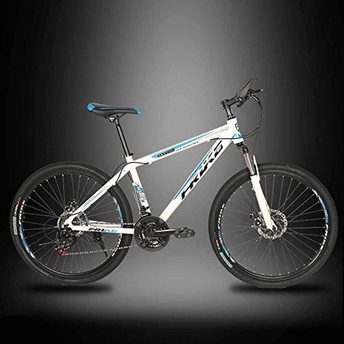 Mountain Bike : HongLianRiven BMX Adult Variable Speed 26 Inch Mountain Bike, 21-24 - 27 Speeds Lightweight Aluminium Alloy Frame Bikes, Shock Absorption Dual Disc Brake Bicycle 6-11 (Color : B, Size : 24speed)