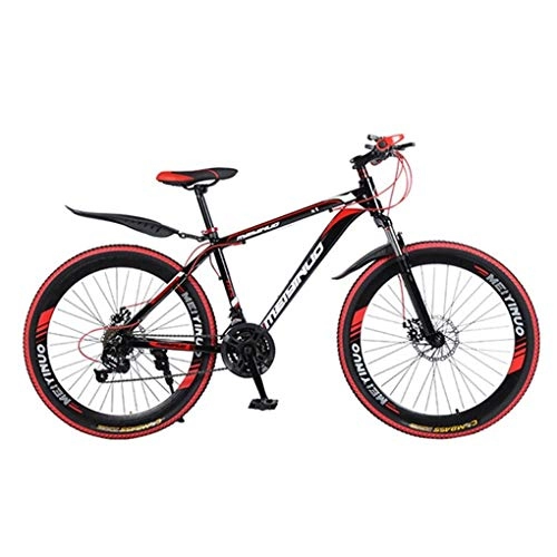 Mountain Bike : JLFSDB Mountain Bike, 26 Inch Wheel, Lightweight Aluminium Alloy Frame Mountain Bicycles, Double Disc Brake And Front Fork (Color : Black, Size : 27-speed)