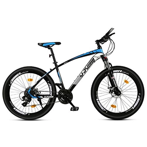 Mountain Bike : JLFSDB Mountain Bike, 26'' Inch Women / Men MTB Bicycles 21 / 24 / 27 / 30 Speeds Lightweight Carbon Steel Frame Front Suspension (Color : Blue, Size : 30speed)