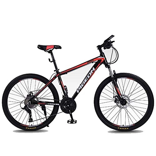 Mountain Bike : JLFSDB Mountain Bike 26" Off-road Mountain Bicycles 24 / 27 / 30 Variable Speeds For Adult Teens Bike Lightweight Aluminium Alloy Frame (Color : Red, Size : 27speed)