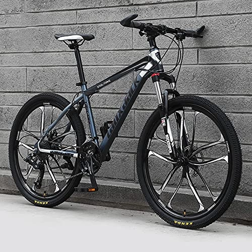 Mountain Bike : JZTOL MTB Mountain Bike 26in 21 Speed Height Adjustable MTB Road Bicycle With Double Disc Brakes For Mens And Womens Cycling In Mountain Wasteland Roads Cities (Color : A~26 Inch, Size : 27 Speed)