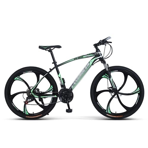 Mountain Bike : Kays 26 Inch Adult Mountain Bike Steel Frame Bicycle Front Suspension Mountain Bicycle For A Path, Trail & Mountains(Size:24 Speed, Color:Green)