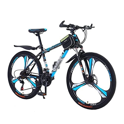 Mountain Bike : Kays 26 Inch Mountain Bike 21 / 24 / 27-Speed Youth Carbon Steel Bicycle With Suspension Fork Urban City Bicycle For A Path, Trail & Mountains(Size:21 Speed, Color:Blue)