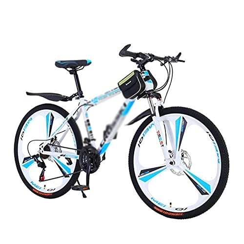 Mountain Bike : Kays 26 Inch Mountain Bike 21 / 24 / 27-Speed Youth Carbon Steel Bicycle With Suspension Fork Urban City Bicycle For A Path, Trail & Mountains(Size:21 Speed, Color:White)