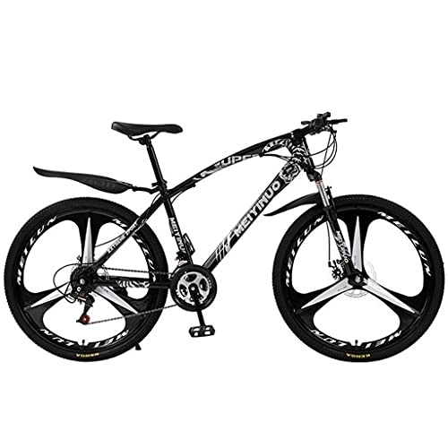 Mountain Bike : Kays 26 Inch Mountain Bikes, 21 / 24 / 27-Speed Suspension Fork MTB, High-Tensile Carbon Steel Frame Mountain Bicycle With Dual Disc Brake For Men And Women(Size:21 Speed, Color:Black)