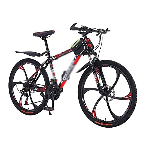 Mountain Bike : Kays 26 Inches Wheel Mountain Bike Carbon Steel Frame 21 Speed MTB With Mechanical Disc Brake Suitable For Men And Women Cycling Enthusiasts(Size:21 Speed, Color:Red)
