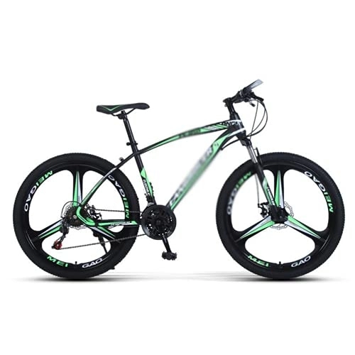 Mountain Bike : Kays Adult Mountain Bikes 26 Inch Mountain Bicycle Disc Brakes Suspension Front Fork 21 / 24 / 27 Speeds Options, Carbon Steel Frame Mountain Bike For Adults Mens Womens(Size:24 Speed, Color:Green)