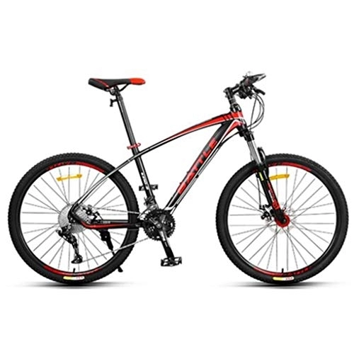 Mountain Bike : Kays Mountain Bike, 26 Inch Aluminium Alloy Frame Bicycles, Double Disc Brake And Locking Front Suspension, 33 Speed (Color : Red)