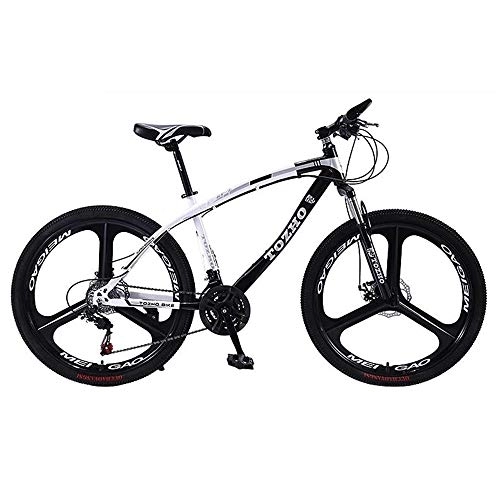 Mountain Bike : Kays Mountain Bike, 26 Inch Hard-tail Bicycles, Carbon Steel Frame, Double Disc Brake Front Suspension, 21 / 24 / 27 Speed (Color : Black, Size : 27 Speed)