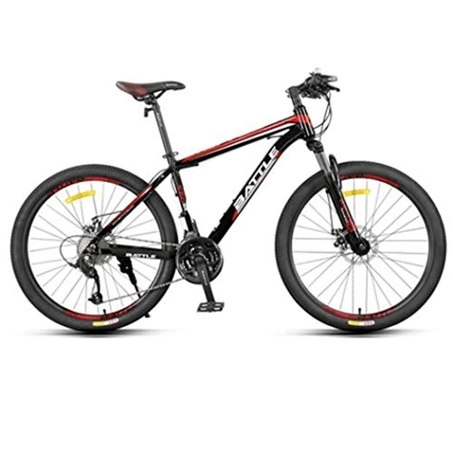 Mountain Bike : Kays Mountain Bike, 26 Inch Men / Women Hardtail Bicycles, Lightweight Aluminium Alloy Frame, 27 Speed, Disc Brake Front Suspension (Color : Red)