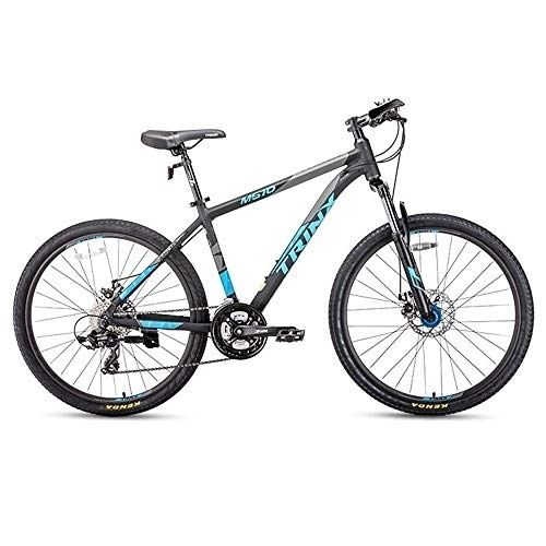 Mountain Bike : Kays Mountain Bike, 26 Inch Men / Women Wheel Bicycles, Ligntweight Aluminium Alloy Frame, Double Disc Brake Front Fork, 24 Speed (Color : Blue)