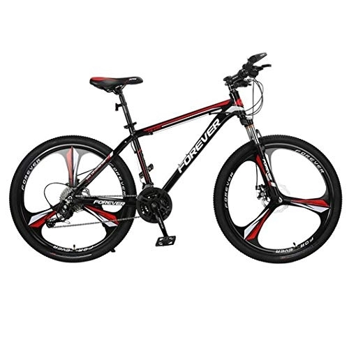 Mountain Bike : Kays Mountain Bike, Aluminium Alloy Frame, Men / Women 26 Inch Mag Wheel, Double Disc Brake And Front Suspension (Color : Red, Size : 27 Speed)