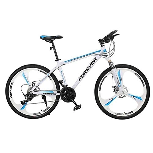 Mountain Bike : Kays Mountain Bike, Aluminium Alloy Frame, Men / Women 26 Inch Mag Wheel, Double Disc Brake And Front Suspension (Color : White, Size : 30 Speed)