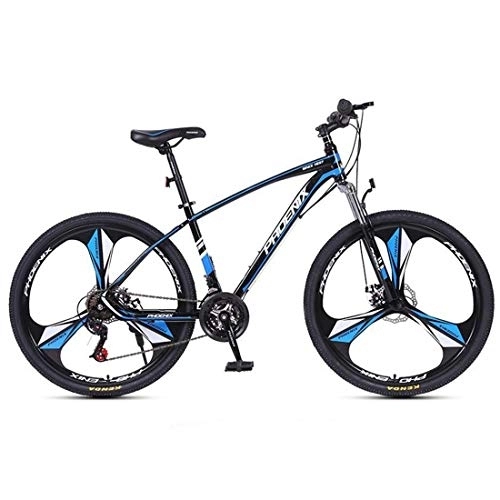 Mountain Bike : Kays Mountain Bike, Carbon Steel Frame Men / Women Hardtail Bicycles, Dual Disc Brake Front Suspension, 26 / 27.5 Inch Wheel (Color : Blue, Size : 26inch)