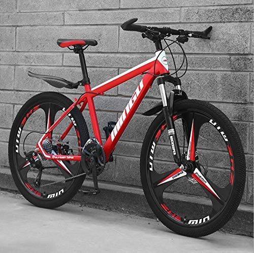 Mountain Bike : KEMANDUO Mountain bike, red Mito double wheel frame bicycle disc brake hard and adjust the seat, mountain bike speed 26 inches 21 / 24 / 27 / 30, 24 speed