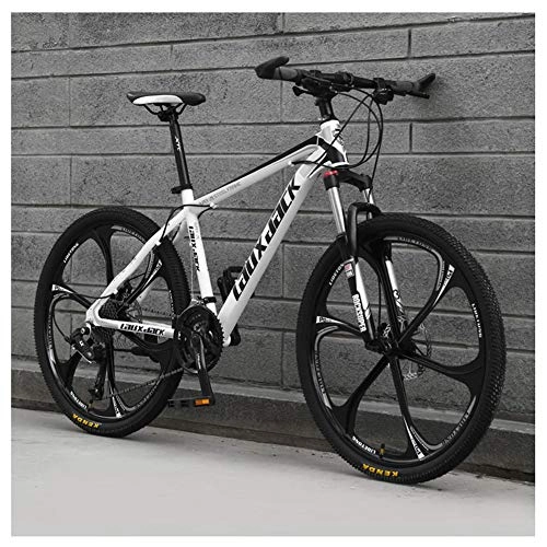 Mountain Bike : KXDLR 26" MTB Front Suspension 30 Speed Gears Mountain Bike with Dual Oil Brakes, White