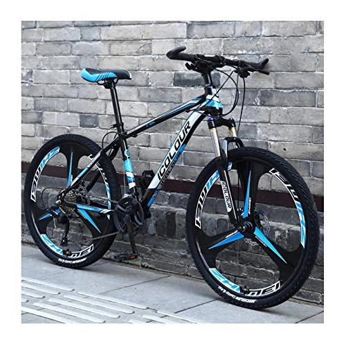 Mountain Bike : LHQ-HQ Mountain Bike 24Inch Aluminum Lightweight 24-Speed, for Adults, Women, Teenagers, black blue