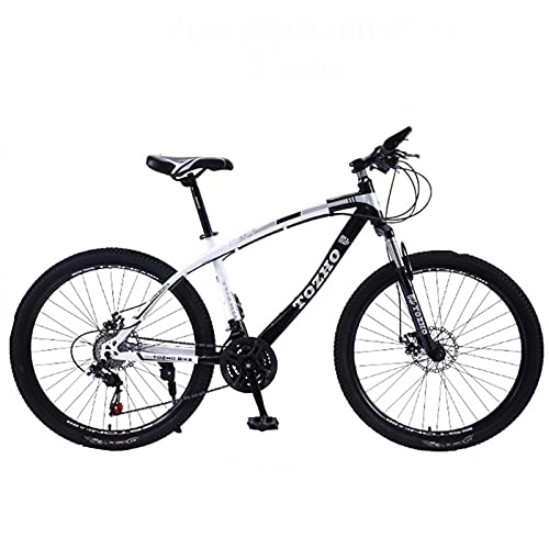 Mountain Bike : LHQ-HQ Mountain Bike, Stone Mountain 24 Inch, 21-Speed, Lightweight, Black And White