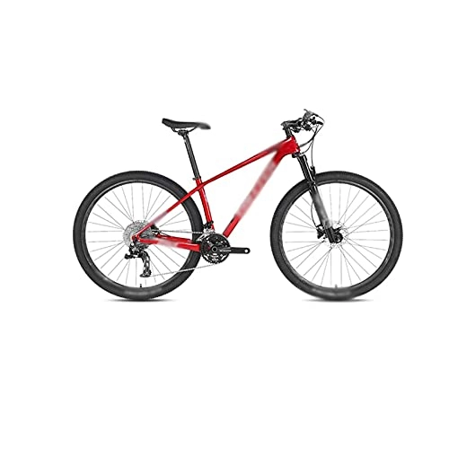 Mountain Bike : Liangsujian Bicycle, 27.5 / 29 Inch Carbon Mountain Bike Bicycle Remote Lockout Air Fork (Color : Red, Size : 27.5x15)