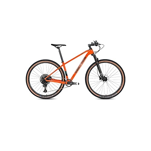 Mountain Bike : Liangsujian Bicycle, 29 Inch 12 Speed Carbon Mountain Bike Disc Brake MTB Bike For Transmission (Color : Orange, Size : 29)