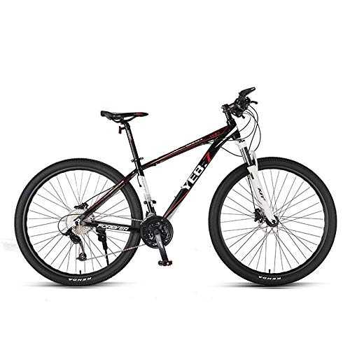 Mountain Bike : LIUJIE Mountain Bike Speed Men's Cross Country Student Bicycle Youth 33 Speed 29 Inch Commuter Dual Suspension Mens and Women Bike MTB Double Disc Brakes Aluminum Frams, Red