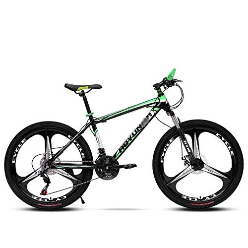 Mountain Bike : LJHSS Mountain Bike 26 Inch, 21 / 24 Speed with Double Disc Brake, high-carbon steel Adult MTB, Hardtail Bicycle with Adjustable Seat (Color : D2, Size : 21 SPEED)