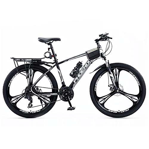 Mountain Bike : MENG 27.5 in Carbon Steel Mountain Bike 24 / 27 Speeds with Disc Brake for a Path, Trail &Amp; Mountains / Black / 24 Speed