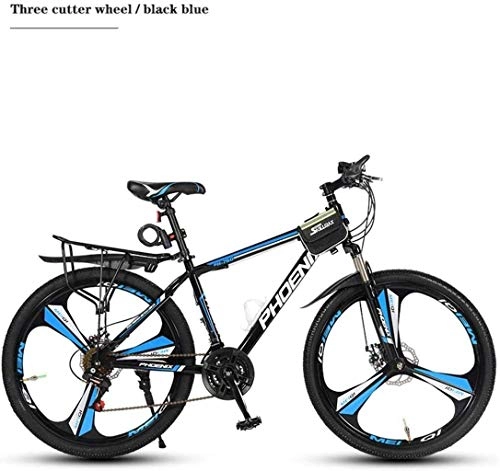Mountain Bike : MJY Bicycle Honglianriven Mountain Bike Bicycle, Aluminum Alloy Frame, Double Disc Brake, 26 inch Wheels, 21 / 24 / 27 / 30 Speed, 3 Cutter Wheels, 6 Cutter Wheels 6-11, 27