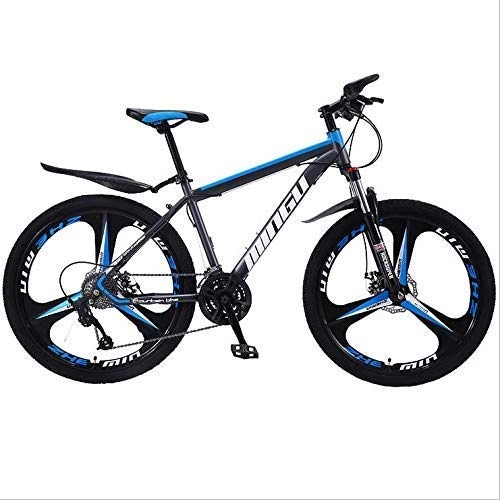 Mountain Bike : Mnjin Outdoor Mountain biking bicycle, Stunt bike, One-piece brake disc color matching without shock absorber front fork 140-170cm crowd can use black blue black white