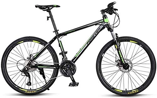 Mountain Bike : Mnjin Road Bike Mountain Bike Bicycle Racing Speed Off-Road Double Disc Brakes Shock Absorber Student Adult Adult 27-Speed 26 Inches