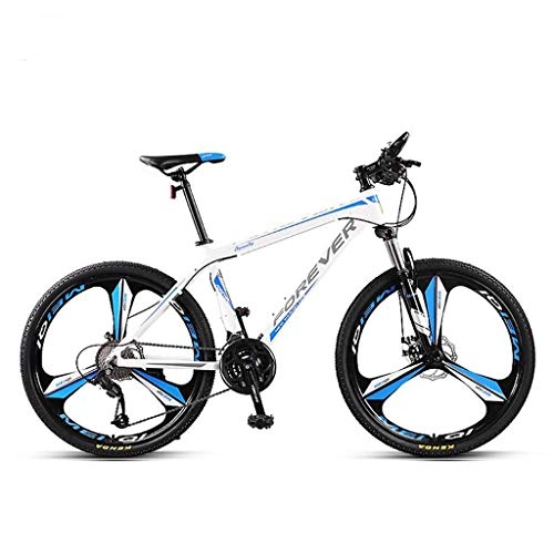 Mountain Bike : Mountain Bike, Aluminium Alloy Frame Bicycles, Dual Disc Brake and Lockout Front Fork, 26inch Wheel, 27 Speed (Color : White)