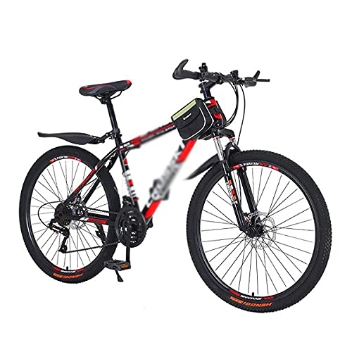 Mountain Bike : Mountain Bike For Men 26 Inches Wheels 21 / 24 / 27-Speed Full Suspension Dual Disc Brakes Carbon Steel Frame Bicycle For Boys Girls Men And Wome(Size:21 Speed, Color:Red)