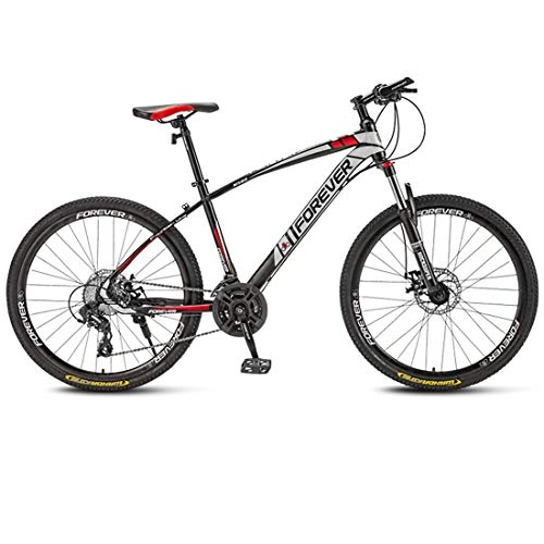 Mountain Bike : Mountain Bike for Men Women, 33 Speed Variable Speed Off-Road Bicycle, Ultra-Light Aluminum Alloy Frame, Lockable Shock Absorption Front Fork, A, 27.5 inches