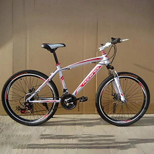 Mountain Bike : Mountain Bike High Quality High Carbon Steel Material 21 / 24 Speed 26 inch Fork Cycling Equipmen-21 Speed Red